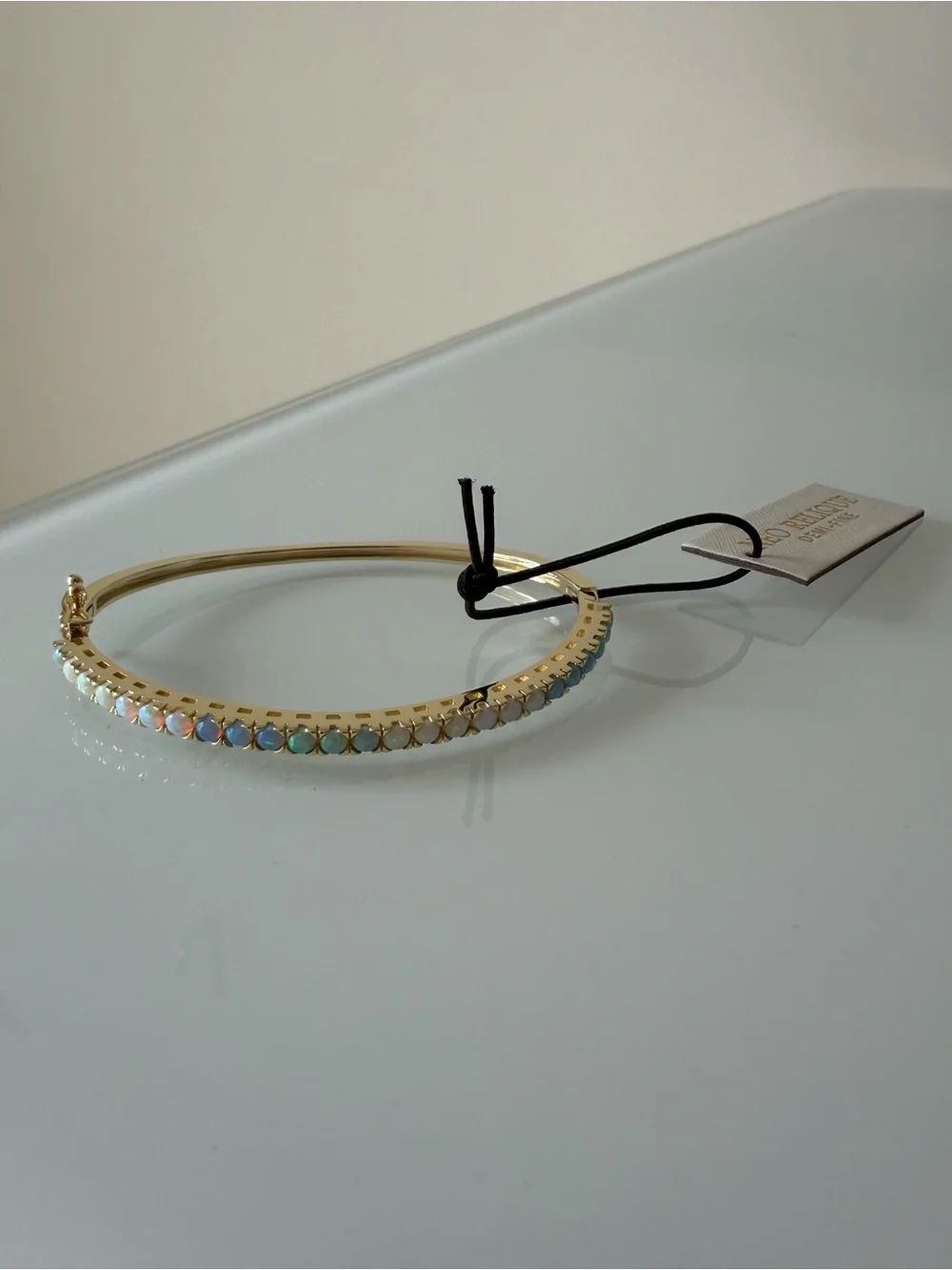 Neo Relique Gold blue Opal Bangle Bracelet